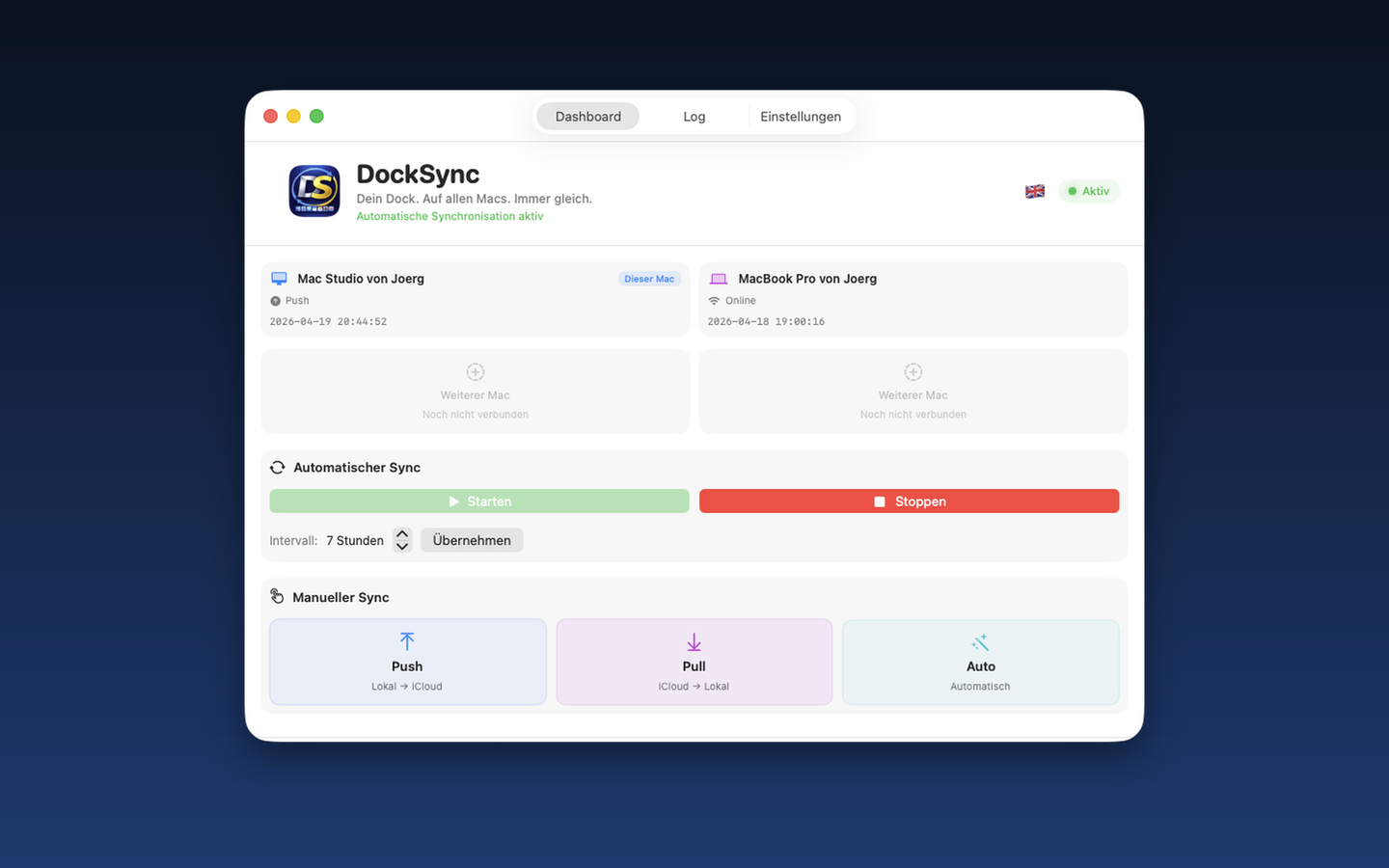 DockSync Dashboard